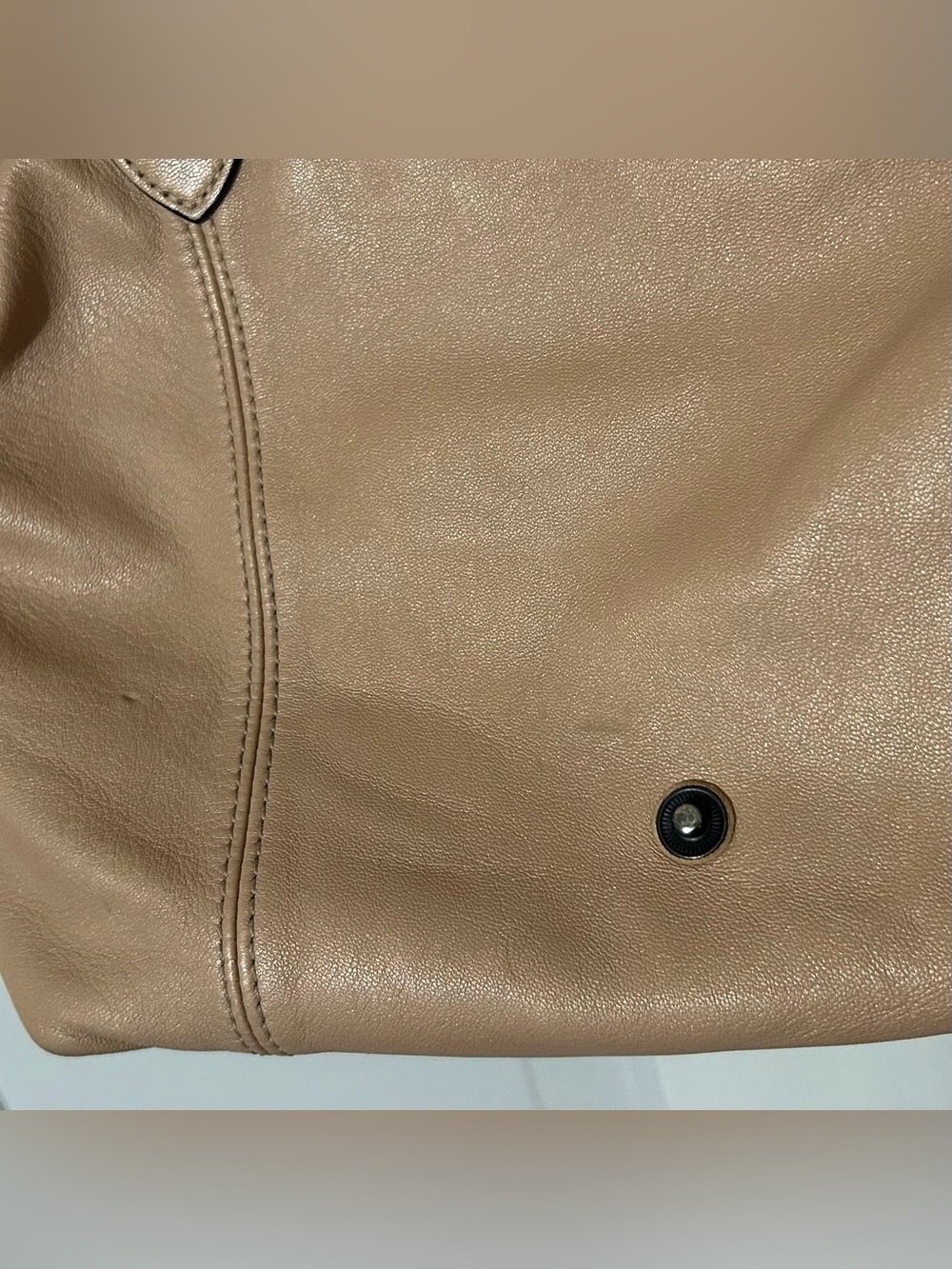 Longchamp Le Pliage Cuir Small Beige Leather Tote - Picture 7 of 10